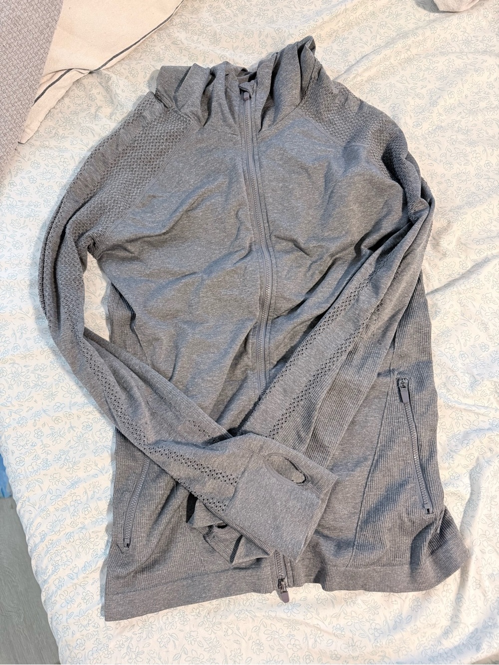 Grey Define Jacket with perforated mesh panels